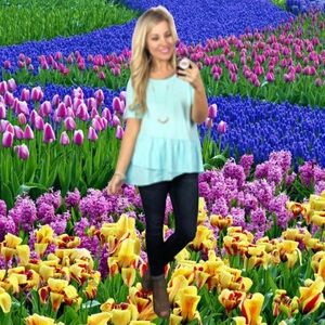 Love the Way You Look Light Aqua Top